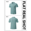 image:imageJMIERR Mens Textured Collared Casual Short Sleeve Knit Polo ShirtsGreen Bay