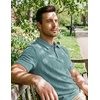 image:imageJMIERR Mens Textured Collared Casual Short Sleeve Knit Polo ShirtsGreen Bay