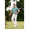 image:imageJMIERR Mens Textured Collared Casual Short Sleeve Knit Polo ShirtsGreen Bay