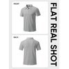 image:imageJMIERR Mens Textured Collared Casual Short Sleeve Knit Polo ShirtsLight Grey