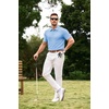image:imageJMIERR Mens Textured Collared Casual Short Sleeve Knit Polo ShirtsSapphire Blue