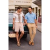 image:imageJMIERR Mens Textured Collared Casual Short Sleeve Knit Polo ShirtsSapphire Blue
