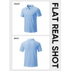image:imageJMIERR Mens Textured Collared Casual Short Sleeve Knit Polo ShirtsSapphire Blue