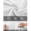 image:imageJMIERR Mens Textured Collared Casual Short Sleeve Knit Polo ShirtsWhite