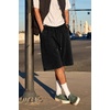 image:imageJMIERR Mens Acid Wash Cotton Loose Fit Drawstring Baggy Sweat ShortsBlack