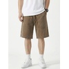 image:imageJMIERR Mens Acid Wash Cotton Loose Fit Drawstring Baggy Sweat ShortsBrown