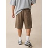 image:imageJMIERR Mens Acid Wash Cotton Loose Fit Drawstring Baggy Sweat ShortsBrown