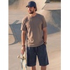 image:imageJMIERR Mens Acid Wash Cotton Loose Fit Drawstring Baggy Sweat ShortsCarbon Grey