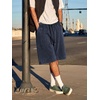 image:imageJMIERR Mens Acid Wash Cotton Loose Fit Drawstring Baggy Sweat ShortsCarbon Grey