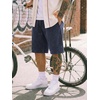 image:imageJMIERR Mens Acid Wash Cotton Loose Fit Drawstring Baggy Sweat ShortsCarbon Grey