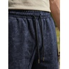 image:imageJMIERR Mens Acid Wash Cotton Loose Fit Drawstring Baggy Sweat ShortsCarbon Grey
