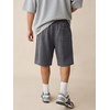 image:imageJMIERR Mens Acid Wash Cotton Loose Fit Drawstring Baggy Sweat ShortsDark Grey
