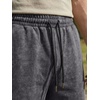 image:imageJMIERR Mens Acid Wash Cotton Loose Fit Drawstring Baggy Sweat ShortsDark Grey