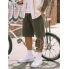 image:imageJMIERR Mens Acid Wash Cotton Loose Fit Drawstring Baggy Sweat ShortsJungle Green