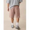 image:imageJMIERR Mens Acid Wash Cotton Loose Fit Drawstring Baggy Sweat ShortsLight French Beige