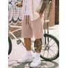 image:imageJMIERR Mens Acid Wash Cotton Loose Fit Drawstring Baggy Sweat ShortsLight French Beige