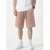 image:imageJMIERR Mens Acid Wash Cotton Loose Fit Drawstring Baggy Sweat ShortsLight French Beige