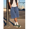 image:imageJMIERR Mens Acid Wash Cotton Loose Fit Drawstring Baggy Sweat ShortsReal Teal