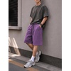 image:imageJMIERR Mens Acid Wash Cotton Loose Fit Drawstring Baggy Sweat ShortsTillandsia Purple