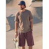 image:imageJMIERR Mens Acid Wash Cotton Loose Fit Drawstring Baggy Sweat ShortsWild Ginger