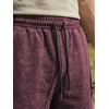 image:imageJMIERR Mens Acid Wash Cotton Loose Fit Drawstring Baggy Sweat ShortsWild Ginger