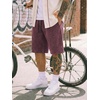 image:imageJMIERR Mens Acid Wash Cotton Loose Fit Drawstring Baggy Sweat ShortsWild Ginger