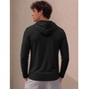 image:imageJMIERR Mens Hooded Pullover Fleece Long Sleeve Muscle Fit Henley ShirtsBlack