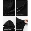 image:imageJMIERR Mens Hooded Pullover Fleece Long Sleeve Muscle Fit Henley ShirtsBlack