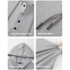 image:imageJMIERR Mens Hooded Pullover Fleece Long Sleeve Muscle Fit Henley ShirtsGray