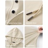 image:imageJMIERR Mens Hooded Pullover Fleece Long Sleeve Muscle Fit Henley ShirtsParchment