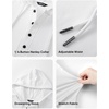 image:imageJMIERR Mens Hooded Pullover Fleece Long Sleeve Muscle Fit Henley ShirtsWhite