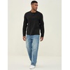image:imageJMIERR Mens Long Sleeve Wash Cotton Henley ShirtsBlack