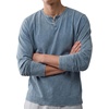 image:imageJMIERR Mens Long Sleeve Wash Cotton Henley ShirtsDark Blue
