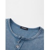 image:imageJMIERR Mens Long Sleeve Wash Cotton Henley ShirtsDark Blue