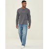 image:imageJMIERR Mens Long Sleeve Wash Cotton Henley ShirtsDark Grey
