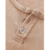 image:imageJMIERR Mens Long Sleeve Wash Cotton Henley ShirtsKhaki