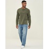 image:imageJMIERR Mens Long Sleeve Wash Cotton Henley ShirtsOlive Green