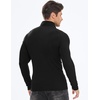 image:imageJMIERR Mens Quarter Zip Pullover Muscle Fit Ribbed Long Sleeve Gym T ShirtsA Black