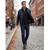 image:imageJMIERR Mens Quarter Zip Pullover Muscle Fit Ribbed Long Sleeve Gym T ShirtsA Black