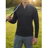 image:imageJMIERR Mens Quarter Zip Pullover Muscle Fit Ribbed Long Sleeve Gym T ShirtsA Carbon Grey
