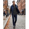 image:imageJMIERR Mens Quarter Zip Pullover Muscle Fit Ribbed Long Sleeve Gym T ShirtsA Carbon Grey