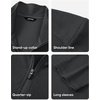 image:imageJMIERR Mens Quarter Zip Pullover Muscle Fit Ribbed Long Sleeve Gym T ShirtsA Carbon Grey