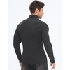 image:imageJMIERR Mens Quarter Zip Pullover Muscle Fit Ribbed Long Sleeve Gym T ShirtsA Carbon Grey