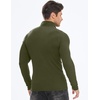 image:imageJMIERR Mens Quarter Zip Pullover Muscle Fit Ribbed Long Sleeve Gym T ShirtsA Jungle Green