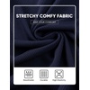 image:imageJMIERR Mens Quarter Zip Pullover Muscle Fit Ribbed Long Sleeve Gym T ShirtsA Navy Blue