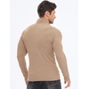image:imageJMIERR Mens Quarter Zip Pullover Muscle Fit Ribbed Long Sleeve Gym T ShirtsPale Khaki
