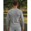 image:imageJMIERR Mens Ribbed Henley Shirt High Stretch Long SleeveA Grey