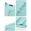 image:imageJMIERR Mens Ribbed Henley Shirt High Stretch Long SleeveD Blue 4