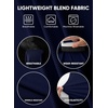 image:imageJMIERR Mens Ribbed Henley Shirt High Stretch Long SleeveD Blue