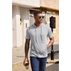 image:imageJMIERR Mens Short Sleeve Hoodie Lightweight Hooded Tshirts with PocketGrey